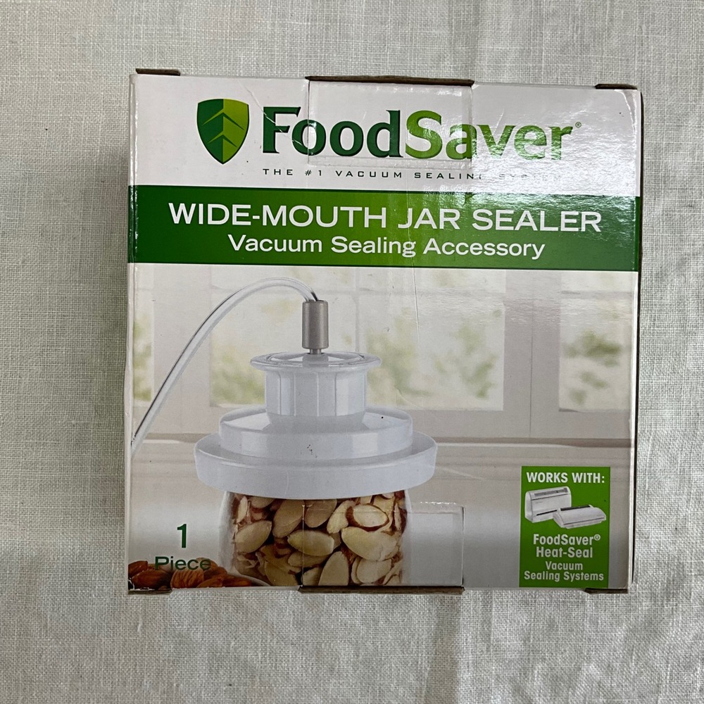 FoodSaver Wide-Mouth Jar Sealer Vacuum Sealing Accessory T03-0023-01P White